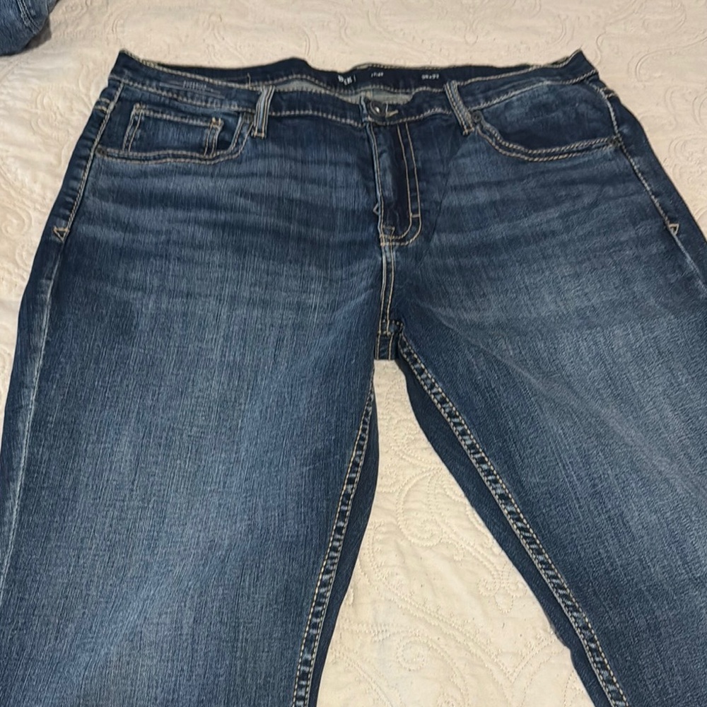 BKE Dark Blue Straight Leg Jeans